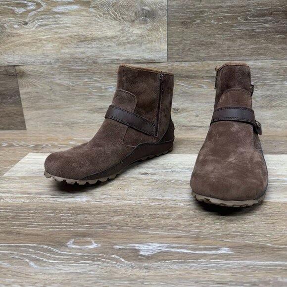 Merrell Bracken Brown Suede Performance Ankle Boots Women's Size 7 - Picture 1 of 7